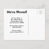  adreswijziging van het vliegtuig voor wetenschapp aankondigingskaart (Achterkant)