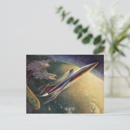  adreswijziging van het vliegtuig voor wetenschapp aankondigingskaart (Staand voorkant)