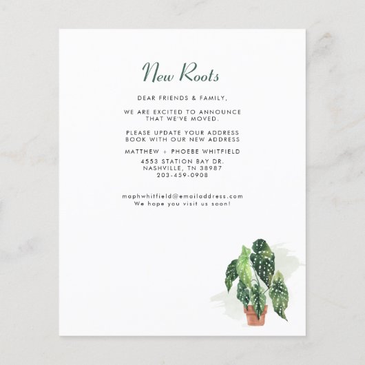 Adreswijziging Verhuisaankondiging (Achterkant)