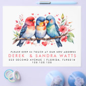 adreswijziging, verhuisaankondiging Love Birds Flyer (Enkel)