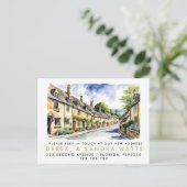 adreswijziging, verhuisd bericht cotswold aankondigingskaart (Staand voorkant)