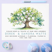 adreswijziging, verhuisde aankondiging stamboom flyer (Enkel)