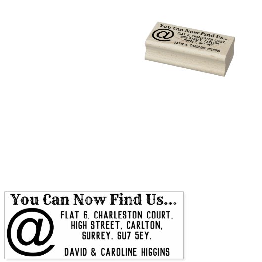 Adreswijziging. Vind ons nu @ Rubberstempel (Gestempeld)