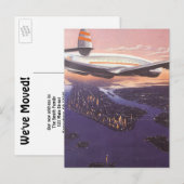  adreswijziging, vliegtuig Hudson River Aankondigingskaart (Voorkant / Achterkant)