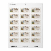 Adreswijziging Vogelhuisje Blauwe Vogel Bloemen Etiket (Full Sheet)