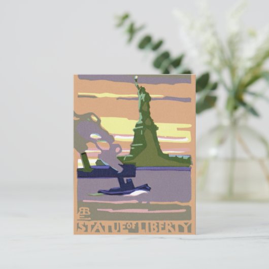  adreswijziging, Vrijheidsbeeld NYC Aankondigingskaart (Staand voorkant)