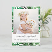 Adreswijziging Waterverf Green Leaves Foto Aankondiging (Staand voorkant)