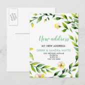 Adreswijziging We hebben botanische gegevens verpl Aankondigingskaart (Voorkant / Achterkant)