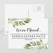 Adreswijziging We hebben botanische gegevens verpl Aankondigingskaart (Voorkant / Achterkant)