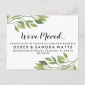 Adreswijziging We hebben botanische gegevens verpl Aankondigingskaart (Voorkant)