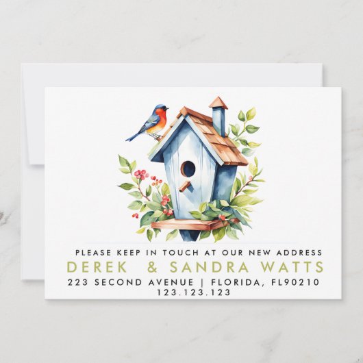 Adreswijziging We hebben de aankondiging Bird verp (Voorkant)