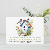 Adreswijziging We hebben de aankondiging Bird verp (Staand voorkant)