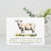 Adreswijziging We hebben de aankondiging Lamb verp (Staand voorkant)