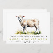 Adreswijziging We hebben de aankondiging Lamb verp (Voorkant / Achterkant)