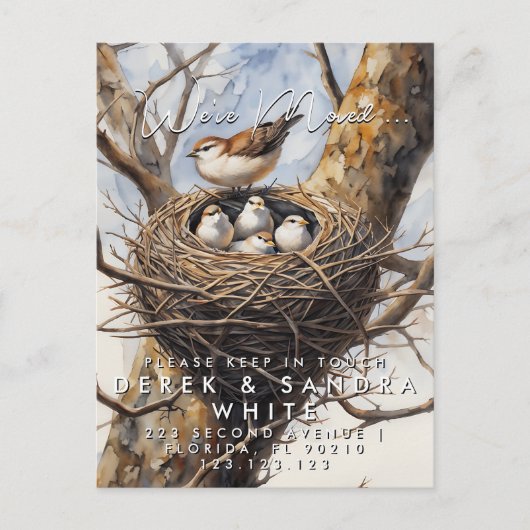 Adreswijziging We hebben de aankondigingspost verp Aankondigingskaart (Voorkant)