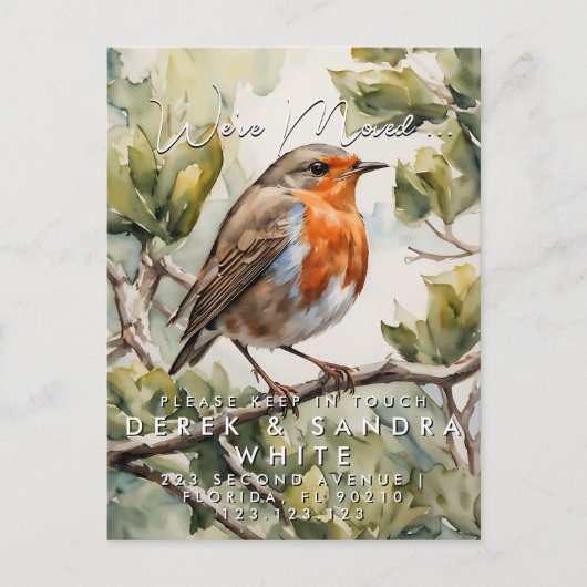 Adreswijziging We hebben de aankondigingspost verp Aankondigingskaart (Voorkant)