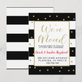 Adreswijziging We hebben goud verplaatst Nieuwjaar Aankondigingskaart (Voorkant / Achterkant)