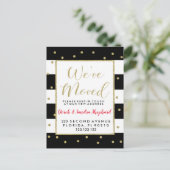 Adreswijziging We hebben goud verplaatst Nieuwjaar Aankondigingskaart (Staand voorkant)