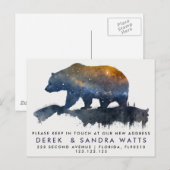 adreswijziging we hebben het beer van de aankondig aankondigingskaart (Voorkant / Achterkant)