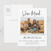 Adreswijziging we hebben huisfoto verplaatst aankondigingskaart (Voorkant / Achterkant)