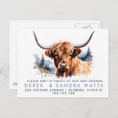 Adreswijziging We hebben koe voor bekendmaking ver Aankondigingskaart (Voorkant / Achterkant)