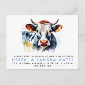 Adreswijziging We hebben koe voor bekendmaking ver Aankondigingskaart (Voorkant)