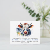 Adreswijziging We hebben koe voor bekendmaking ver Aankondigingskaart (Staand voorkant)