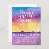 Adreswijziging We hebben lavendelvelden verplaatst Aankondigingskaart (Voorkant / Achterkant)