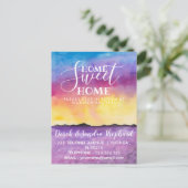 Adreswijziging We hebben lavendelvelden verplaatst Aankondigingskaart (Staand voorkant)