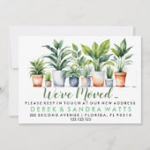 Adreswijziging We hebben plant potten verplaatst Kaart (Voorkant)