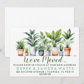 Adreswijziging We hebben plant potten verplaatst Kaart (Voorkant / Achterkant)