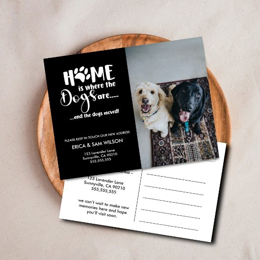 Adreswijziging We hebben verhuisd huis, thuis is w Aankondigingskaart