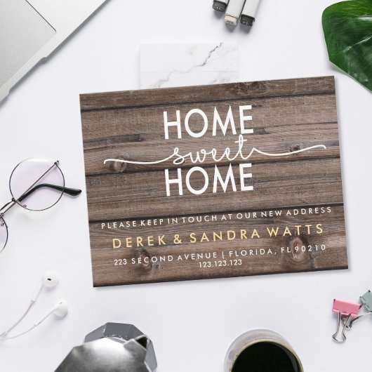 Adreswijziging we hebben verhuisd huis tropisch aankondigingskaart