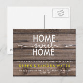 Adreswijziging we hebben verhuisd huis tropisch aankondigingskaart (Voorkant / Achterkant)