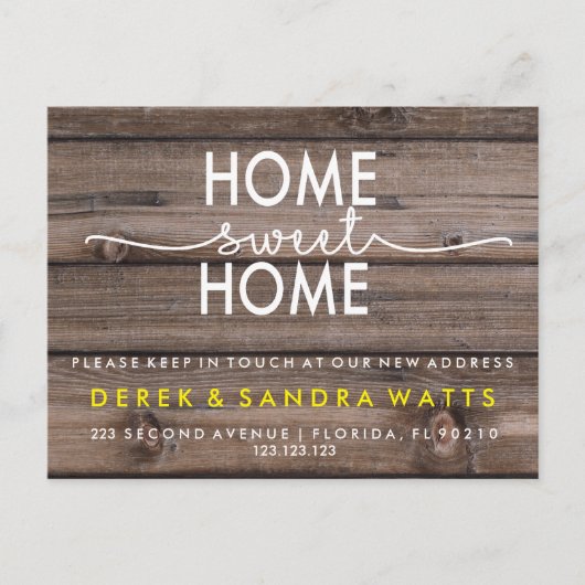 Adreswijziging we hebben verhuisd huis tropisch aankondigingskaart (Voorkant)