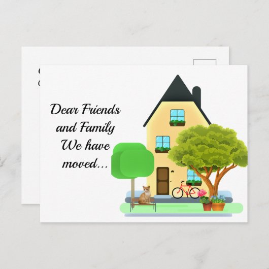 Adreswijziging / We zijn verhuisd Aankondigingskaart (Voorkant / Achterkant)