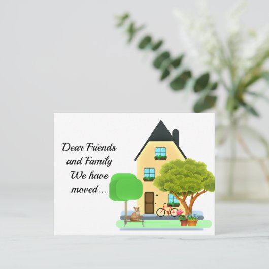 Adreswijziging / We zijn verhuisd Aankondigingskaart (Staand voorkant)