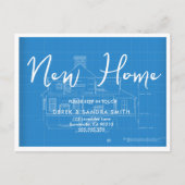 Adreswijziging We Zijn Verhuisd Blueprint Architec Aankondigingskaart (Voorkant)