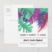 Adreswijziging we zijn verhuisd tropisch aankondigingskaart (Voorkant / Achterkant)