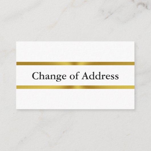 Adreswijziging Wit Goud & Zwart Monogram Informatiekaartje (Achterkant)