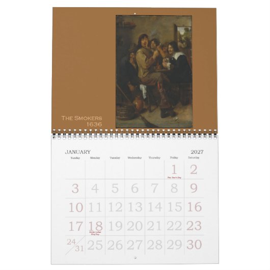 Adriaen Brouwer 2013 Agenda Kalender (Jan 2027)