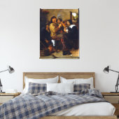 Adriaen Brouwer The Smokers Canvas Afdruk (Insitu (Slaapkamer))