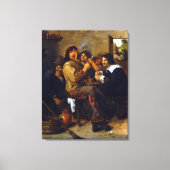 Adriaen Brouwer The Smokers Canvas Afdruk (Voorkant)