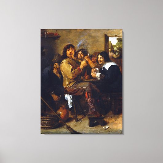 Adriaen Brouwer The Smokers Canvas Afdruk (Voorkant)
