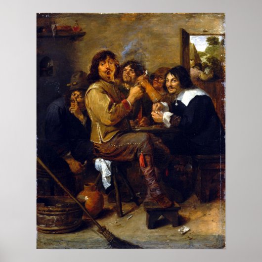 Adriaen Brouwer The Smokers Poster (Voorkant)