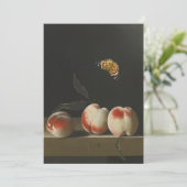 Adriaen Coorte - Nog steeds leven er drie perziken Kaart (Staand voorkant)