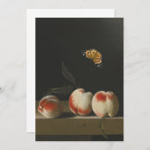 Adriaen Coorte - Nog steeds leven er drie perziken Kaart (Voorkant / Achterkant)