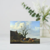 Adriaen van de Velde Een Boerderij met een dode bo Briefkaart (Staand voorkant)
