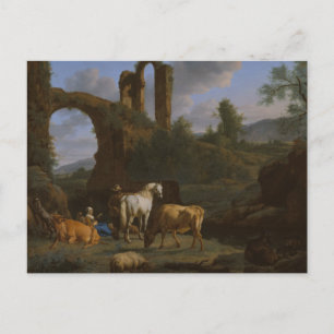Adriaen van de Velde - Pastoral Landscape Briefkaart