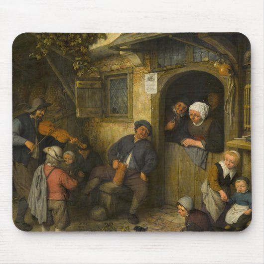 Adriaen van Ostade - The Fiddler Muismat (Voorkant)